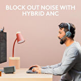 Logitech Zone 950 Hibrit ANC Bluetooth USB-C USB-A özellikli Premium Gürültü Önleyici Kulaklık
