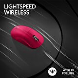 Logitech G PRO X SUPERLIGHT 2 Hafif HERO 2 Sensör 32.000 DPI LIGHTSPEED Kablosuz Oyuncu Mouse - Pembe