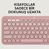 Logitech Pebble 2 Combo Çoklu Sessiz Kablosuz Türkçe Q Klavye Mouse Seti - Pembe 920-012247