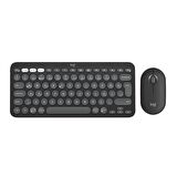 Logitech Pebble 2 Combo Çoklu Sessiz Kablosuz Türkçe Q Klavye Mouse Seti - Grafit 920-012245