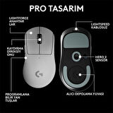 Logitech G PRO X Superlight 2 DEX Kablosuz Beyaz Gaming Mouse (910-007366)