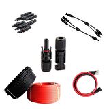 Güneş Enerjisi Solar Paketi 1kVA İnverter 210W Güneş Paneli 100Ah Jel Akü