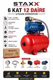 50 Litre Hidrofor 1.5 HP Jet Su Pompası 6 Bar Bakır Sargılı Sessiz Hidrofor Sistemi 6 Kat 12 Daire