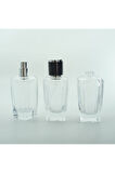 PARFÜM ŞİŞESİ 50 ML (20 ADET) KONİK PRİZMA KOLAY KAPAMA BOŞ ŞİŞE