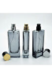 PARFÜM ŞİŞESİ 50 ML (20 ADET) SİYAH BOYALI TOWER KOLAY KAPAMA BOŞ ŞİŞE