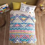 Clasy Genç Ranforce Tek Kişilik Nevresim Takımı Boho v1 Bej