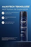NIVEA MEN Erkek Deep Dimension Duş Jeli 500ml, Roll-on 50ml, Sprey Deodorant 150ml, 72Saat Anti-perspirant