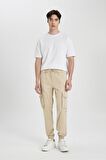 DeFacto Regular Kargo Jogger Kargo Cepli Gabardin Pantolon B6146AX24SPBG732