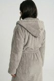 Kapüşonlu Wellsoft Sabahlık & Peluş Bornoz - Yumuşak, Polar Unisex Sabahlık-Gri