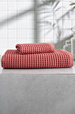 2'li Set Waffle Banyo Havlusu - Yumuşak ve Yüksek Su Emici- %100 Pamuk & Petekli - Kiremit Renk