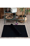 2'li Set Ayak Havlusu Siyah 60x80cm - Yumuşak Ve Yüksek Emici - %100 Pamuk