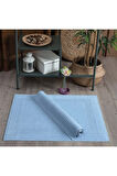2'li Mavi Yumuşak Ayak Havlusu 60x80cm - Yüksek Emici & Çizgili Havlu Modelleri - %100 Pamuk