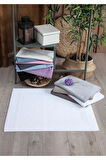 2'li Mavi Yumuşak Ayak Havlusu 60x80cm - Yüksek Emici & Çizgili Havlu Modelleri - %100 Pamuk