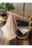 Damask Desenli Ayak Havlusu 1 Adet - 60x100 cm Yumuşak Banyo Paspası- %100 Pamuk - Gri