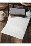 2'li Ayak Havlusu Seti - %100 Pamuk Ayak İzli Havlu Takımı - Yumuşak & Kalın - 50x70cm -Pudra