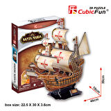 Cubic Fun 3D 113 Parça Puzzle Santa Maria Gemisi