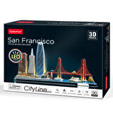 CubicFun San Francisco 3D Puzzle 90 Parça LED Işıklı