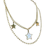 Uretti - İREM 3914 1363 Yıldız Model İkili Çelik Kolye