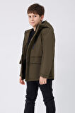 Erkek ÇocukSu Ve Rüzgar Geçirmez Kapüşonlu 3 Cep Kışlık Mont & Kaban & Parka