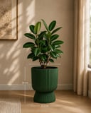 SO-LTSA03 Lotus Ayaklı Plastik Vazo Çiçek Saksı 10,5 Lt No: 3 Yeşil 6 Adet