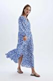 DeFacto Desenli Uzun Kollu Maxi Plaj Elbisesi-Fall in Love B5790AX24SMBE114