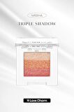 Yumuşak Dokulu, Dökülme Yapmayan 3 Renkli Göz Farı Triple Shadow No.19 (Love Charm)