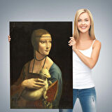 Ermine Leonardo Da Vinci'nın Kakımlı Kadın Eseri Kanvas Tablo / The Lady with Bangs-5113