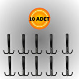 Uzun Noktalı Metal Askı Şık Portmanto Askılık Dolap Mobilya Askısı (vidalar Dahil)(10 ADET)