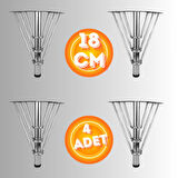 18 CM METAL 3 TELLİ KOLTUK AYAĞI MOBİLYA AYAĞI ÜNİTE AYAĞI KONSOL AYAĞI PUF BERJER AYAĞI (4 ADET)
