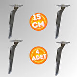 15 CM METAL TABANCA AYAK KOLTUK AYAĞI MOBİLYA AYAĞI ÜNİTE AYAĞI KONSOL AYAĞI PUF BERJER AYAĞI ( 4 ADET )