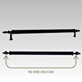 Klipso Mat Siyah 96 MM Metal Lüks Çekmece Dolap Mobilya Kulpları ( 5 ADET )