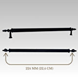 Klipso Mat Siyah 224 MM Metal Lüks Çekmece Dolap Mobilya Kulpları