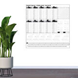 Evyora® Çarpım Tablosu Ezberleme Manyetik Duvar Stickerı 105 x 100 cm