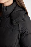 DeFacto Puffer Şişme Uzun Mont Parka Su İtici Regular Kalıp Çıkarılabilir Kapüşonlu A1315AX24WNBK27