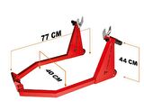 Torque-MX Motosiklet Arka Kaldırma Standı RS2 Kırmızı
