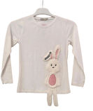 Tavşan Desenli Kız Çocuk Sweatshirt