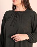 Kadın Tesettur Buyuk Beden Kare Yaka Uzun Elbise