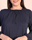 Kadın Tesettur Buyuk Beden Kare Yaka Uzun Elbise