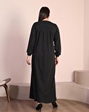 Kadın Tesettur Buyuk Beden Kare Yaka Uzun Elbise