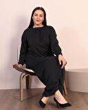 Kadın Tesettur Buyuk Beden Kare Yaka Uzun Elbise