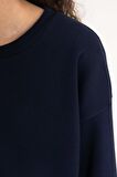 DeFacto Relax Fit Bisiklet Yaka Etek Ucu Detaylı Basic Düz Kalın Sweatshirt C1285AX24SPNV251