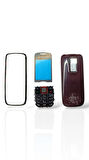 Nokia 5130 Kapak Nokia 5130 uyumlu Siyah Bordo ön Kapak Arka Kapak ve Tuş Takımı