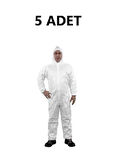 Tek Kullanımlık Koruyucu Tulum 5 Adet APEX 342 Tip 5/6 45 GR Lamineli Beden XL