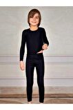 Erkek Çocuk Termal Alt- Üst Set Takım Siyah