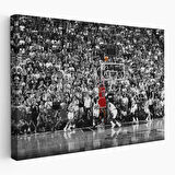 Michael Jordan Üçlük Şutu Kanvas Tablo-5139