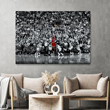 Michael Jordan Üçlük Şutu Kanvas Tablo-5139