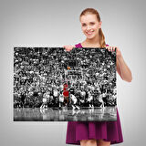 Michael Jordan Üçlük Şutu Kanvas Tablo-5139