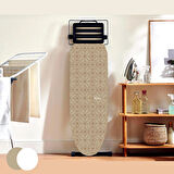 Ütü Masası Kılıfı Bez Örtüsü, Keçeli Taban, 50x140 cm Desenli