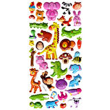 Sticker Kabartmalı Stiker Defter, Planlayıcı Etiket (limlra-032) -17X9 cm - Orman Hayvanları Kawaii
