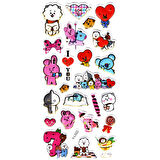 Sticker Kabartmalı Stiker Defter, Planlayıcı Etiket (limyl-022) - 17X9 cm - BTS KOmik Kpop